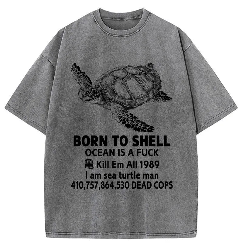 Kyoto-Lion Born To Shell Washed T-Shirt