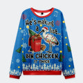 Kyoto-Lion Bin Chicken It Twice Christmas Ugly Sweatshirt