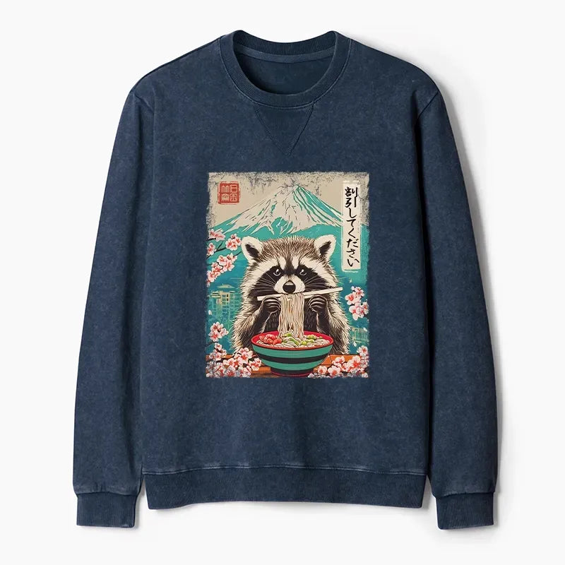 vintage washed sweatshirt for streetwear men