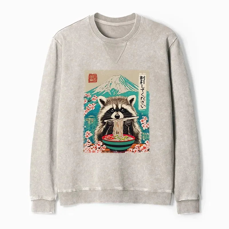 vintage washed sweatshirt for streetwear men