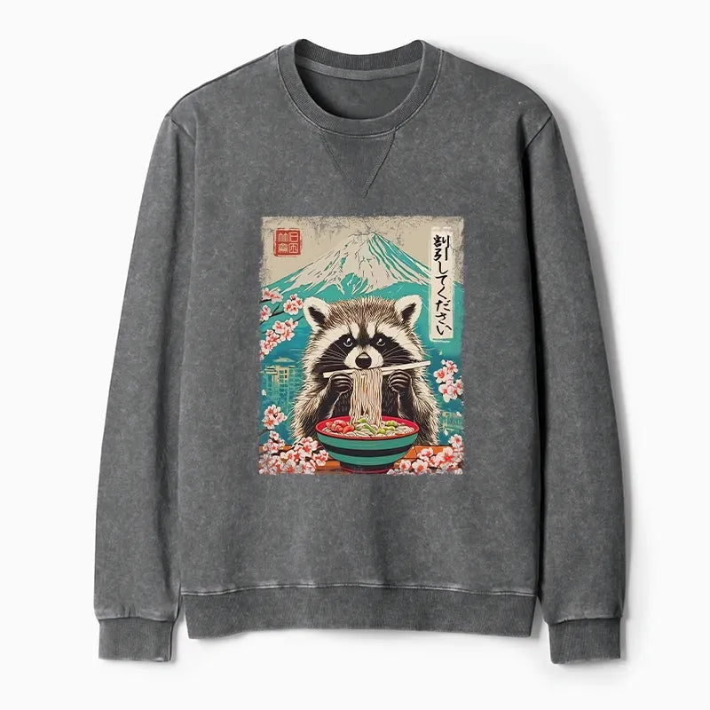 vintage washed sweatshirt for streetwear men