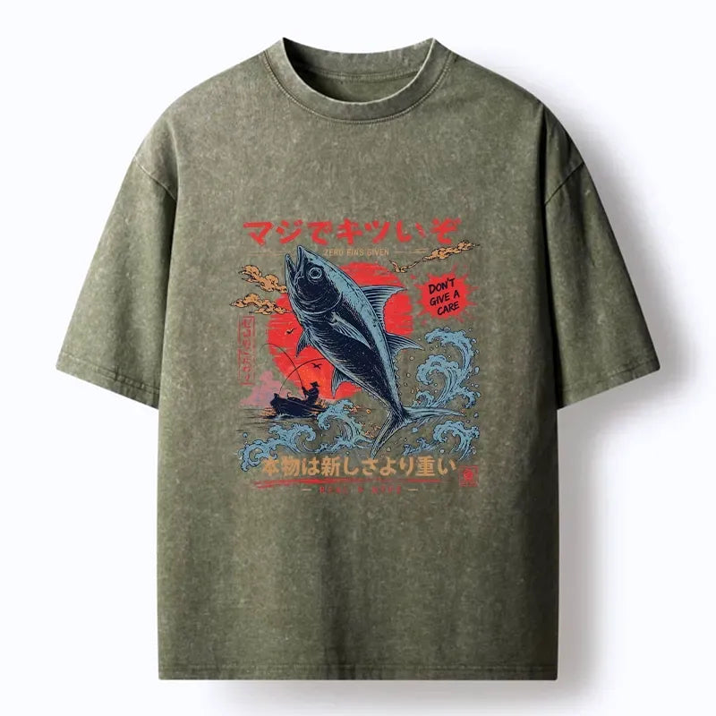Retro Japanese Wave T-Shirt for Vacation