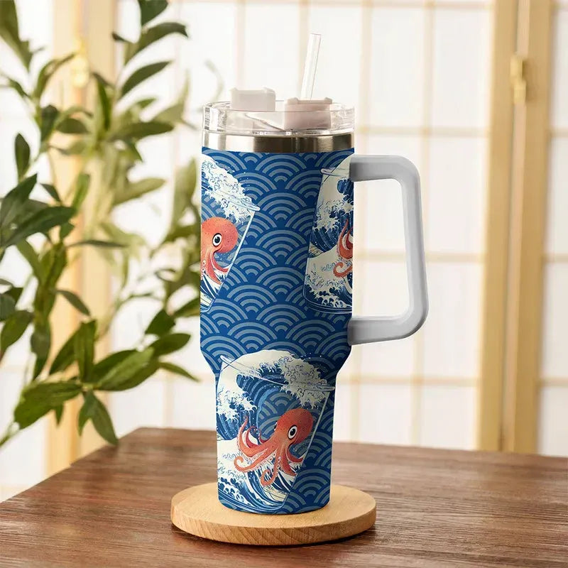 Insulated Stainless Steel Tumbler with Straw