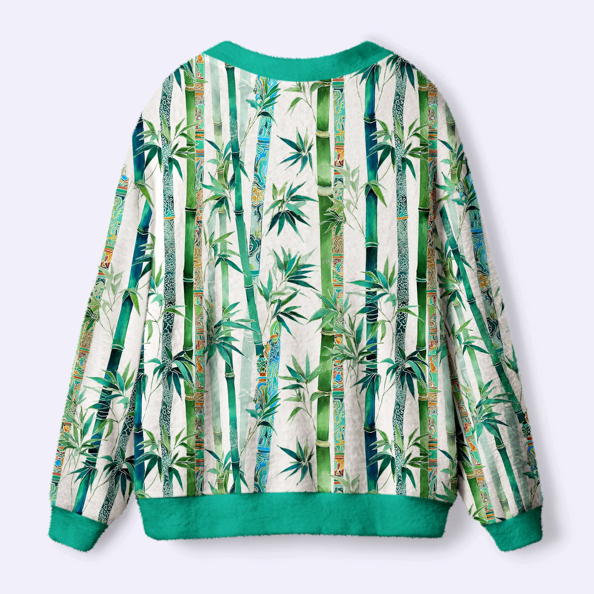 Kyoto-Lion Zen Bamboo Serenity Ugly Cardigan Sweater