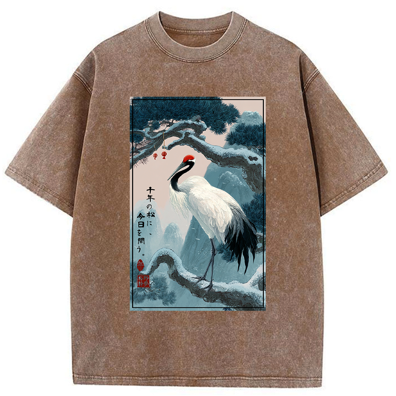 Kyoto-Lion Timeless Pine, Today's Reflection Washed T-Shirt