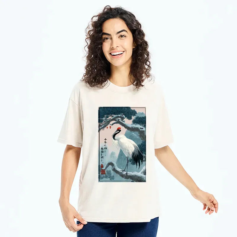 Kyoto-Lion Timeless Pine, Today's Reflection Washed T-Shirt