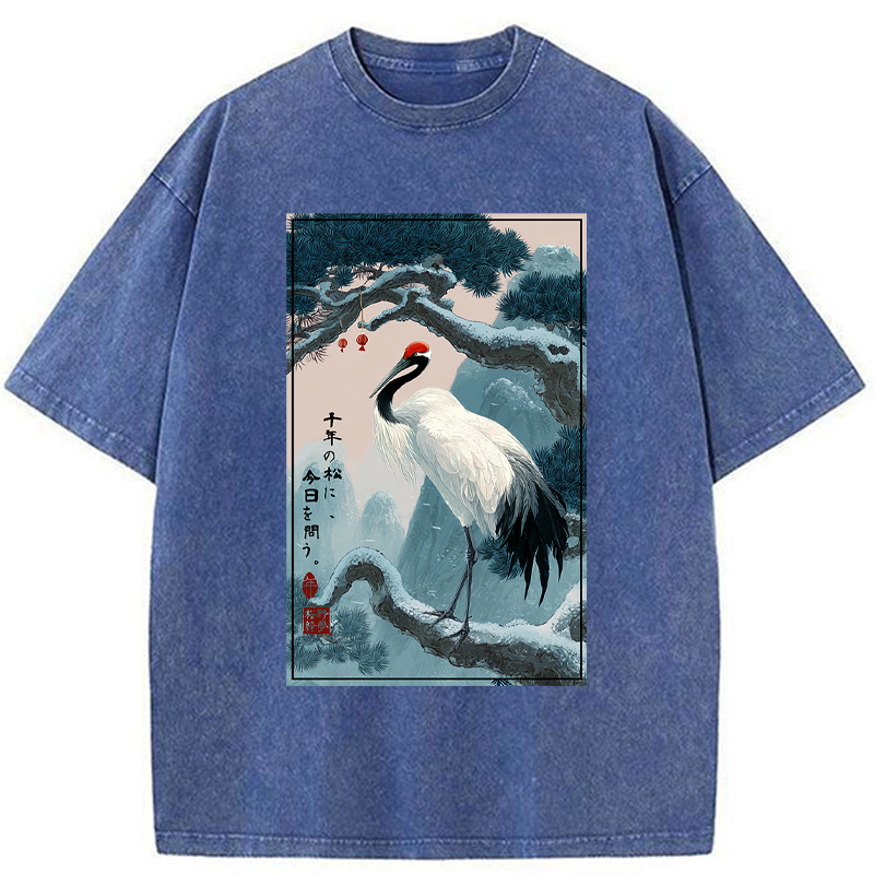 Kyoto-Lion Timeless Pine, Today's Reflection Washed T-Shirt