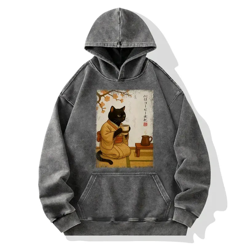 Kyoto Lion coffee heart washed hoodie gift idea