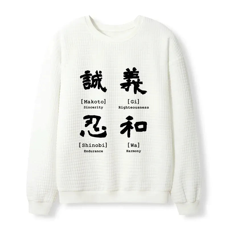 Japanese Waffle Sweatshirt for Daily Wear