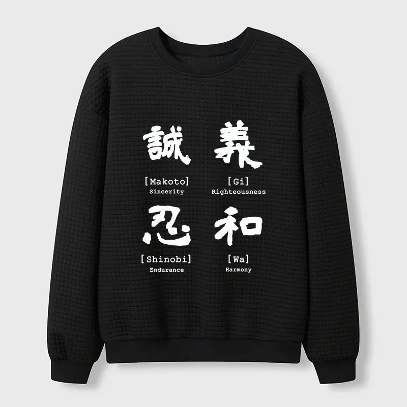 Japanese Waffle Sweatshirt for Daily Wear