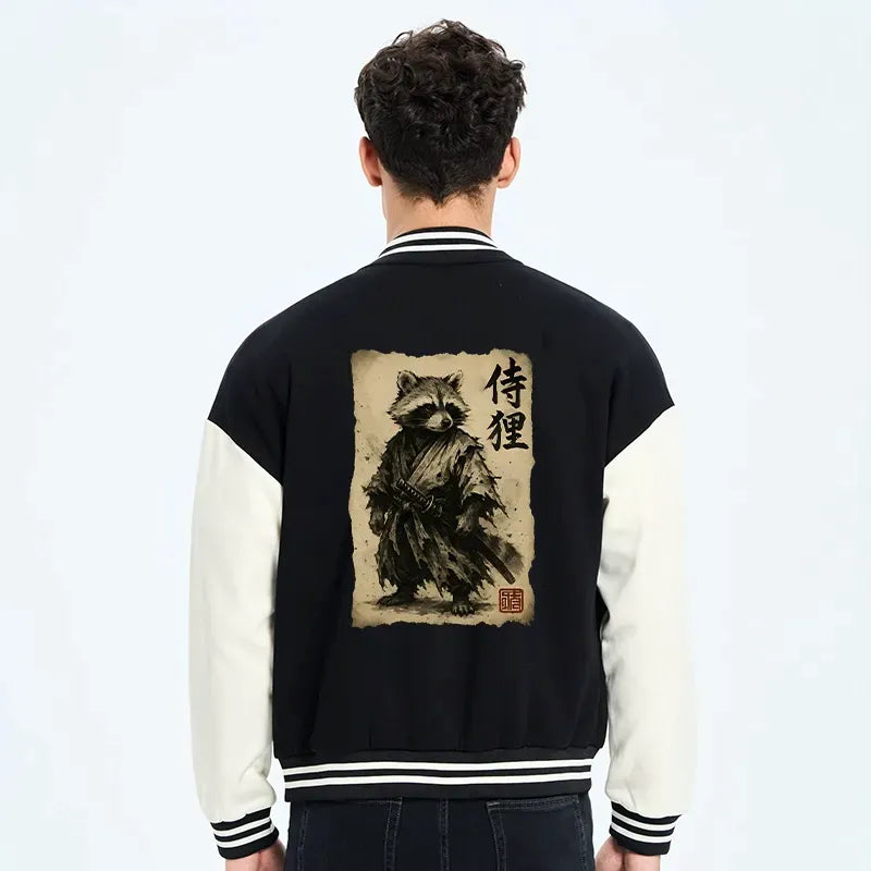 Japanese Embroidery Raccoon Jacket Trending Item