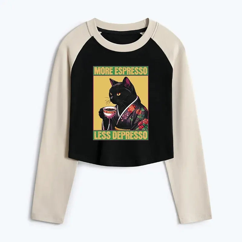 trendy japanese crop raglan tee for summer