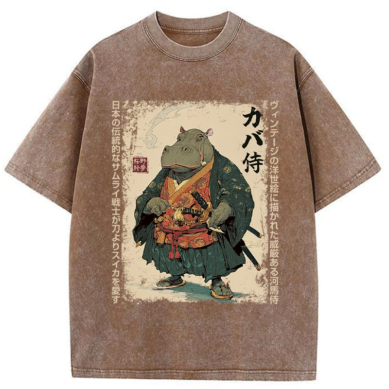 Samurai Hippo T-Shirt for Summer