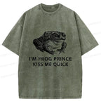 Kyoto-Lion Real Frog Prince Washed T-Shirt