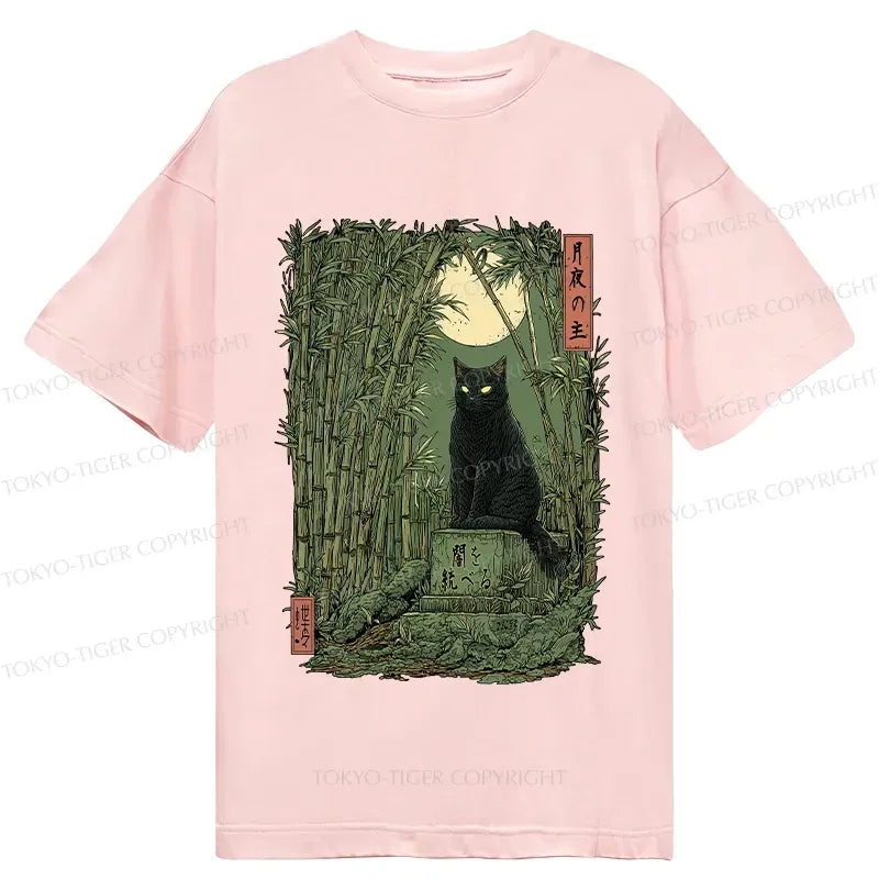 Super Soft Black Cat Tee for Everyday Casual