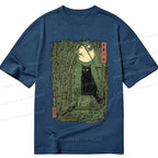 Black Cat in Bamboo Forest Classic T-Shirt