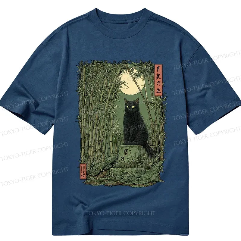 Black Cat in Bamboo Forest Classic T-Shirt