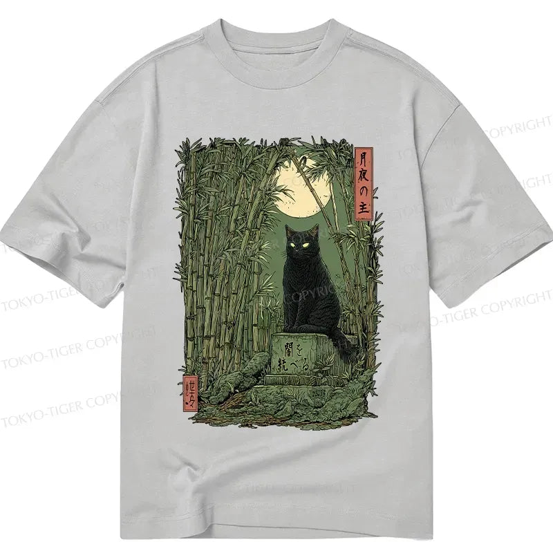 Super Soft Black Cat Tee for Everyday Casual