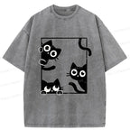 Japanese washed t-shirt for streetwear on sale
