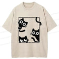 Kyoto-Lion Looking At Your Cats Washed T-Shirt