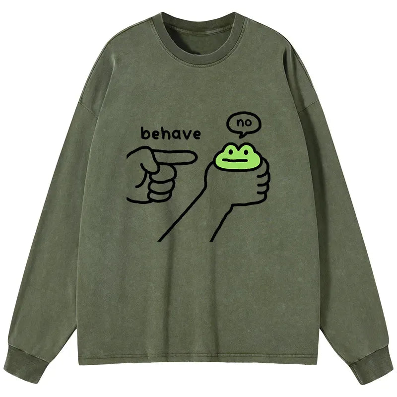 Japanese vintage frog long sleeve t-shirt