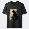 Kyoto-Lion Under The Moon Cat Samurai Classic T-Shirt