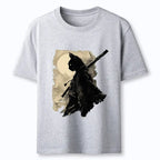 Kyoto-Lion Under The Moon Cat Samurai Classic T-Shirt