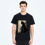 Trendy Cat Samurai T-Shirt for Summer
