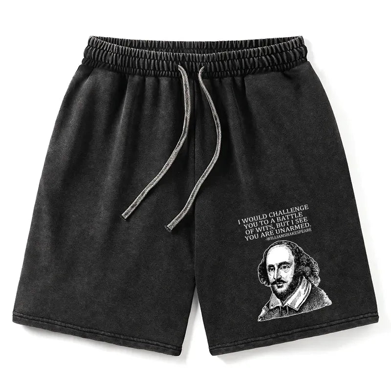 Kyoto-Lion Your Intelligence Is Inferior To Mine Washed Shorts