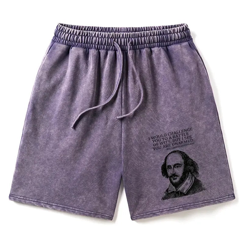 Kyoto-Lion Your Intelligence Is Inferior To Mine Washed Shorts