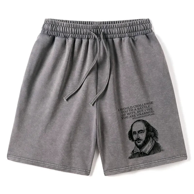 Kyoto-Lion Your Intelligence Is Inferior To Mine Washed Shorts