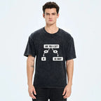 japanese vintage washed cat t-shirt