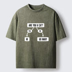 japanese vintage washed cat t-shirt