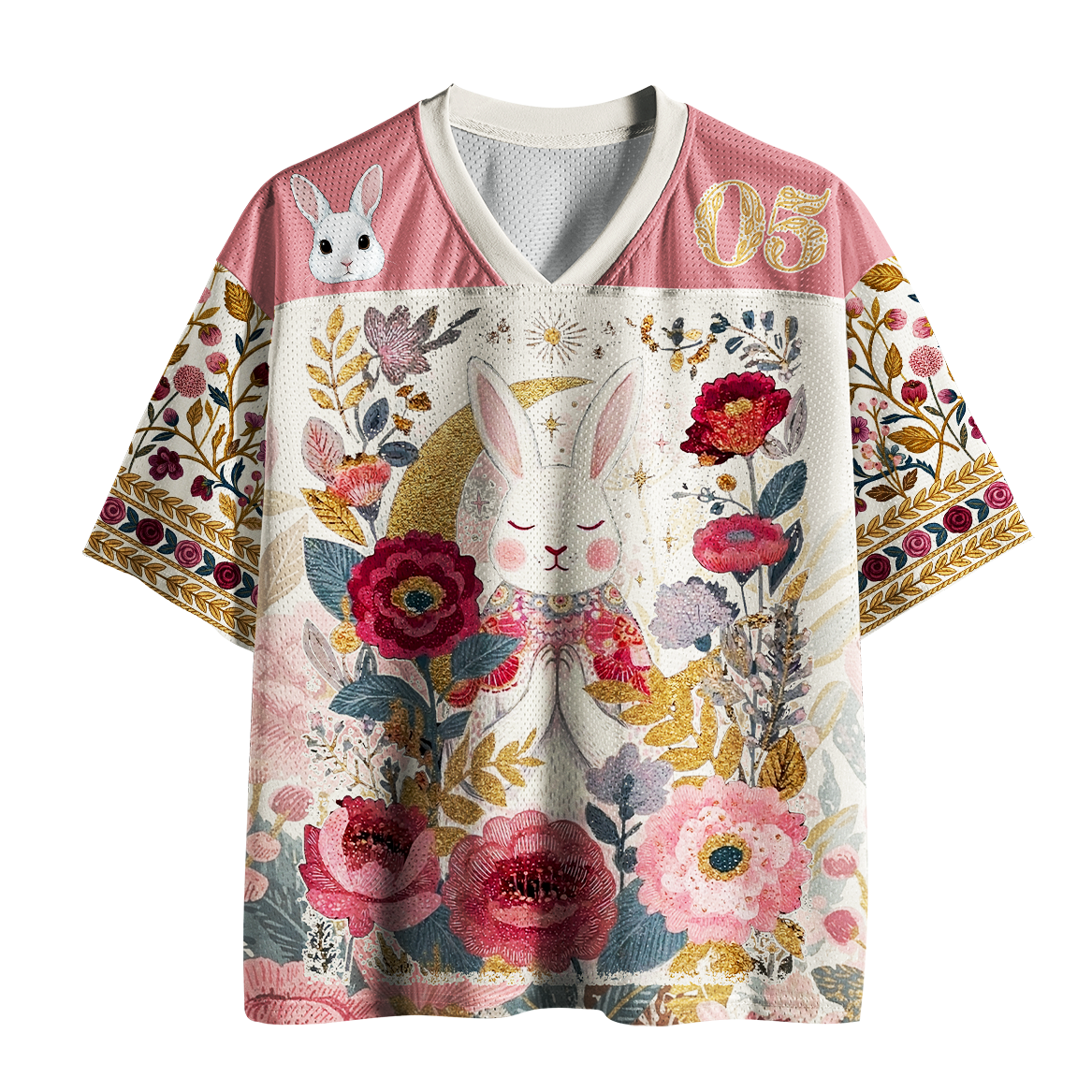 kyoto floral mesh jersey for casual wear