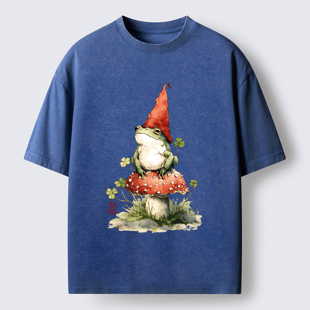Washed Japanese Vintage T-Shirt for Daily Wear