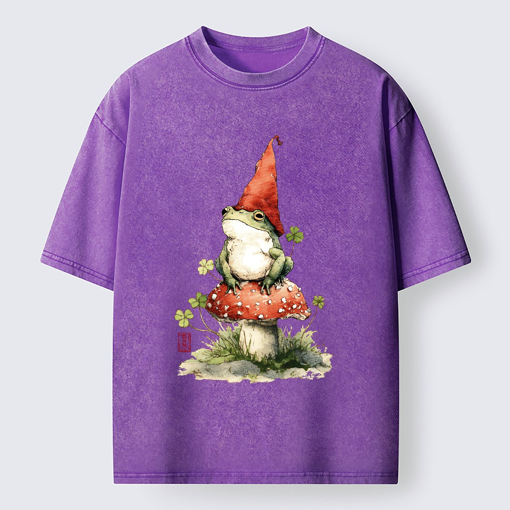 Washed Japanese Vintage T-Shirt for Daily Wear
