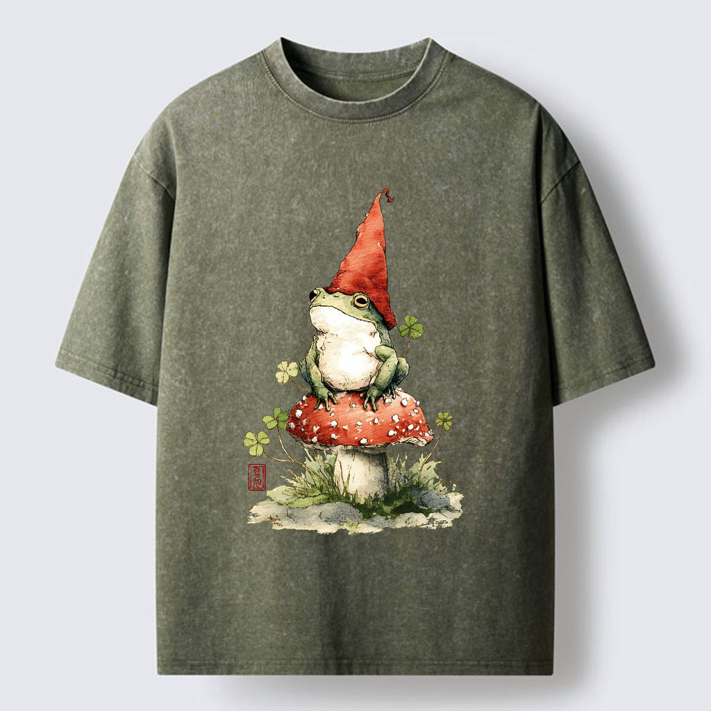 Washed Japanese Vintage T-Shirt for Daily Wear