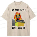 Kyoto-Lion No Fire Drill Just Cob It Washed T-Shirt