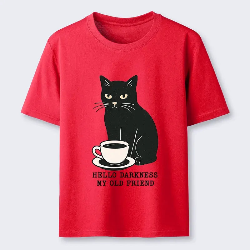 Kyoto-Lion Black Cat Drinking Coffee Classic T-Shirt
