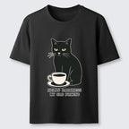 Kyoto-Lion Black Cat Drinking Coffee Classic T-Shirt