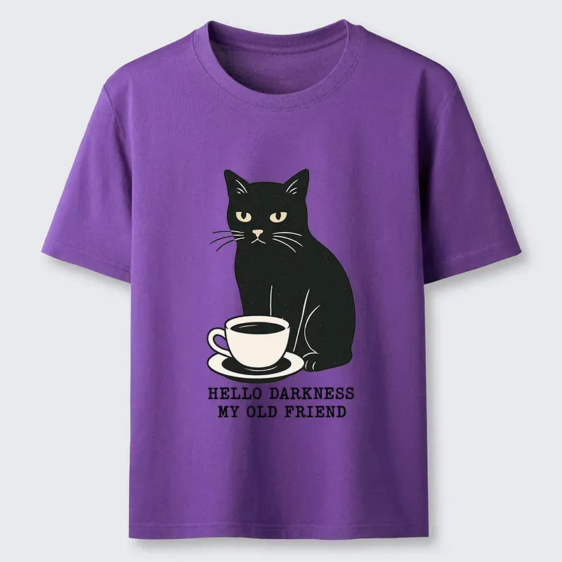 Kyoto-Lion Black Cat Drinking Coffee Classic T-Shirt