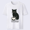 Kyoto-Lion Black Cat Drinking Coffee Classic T-Shirt