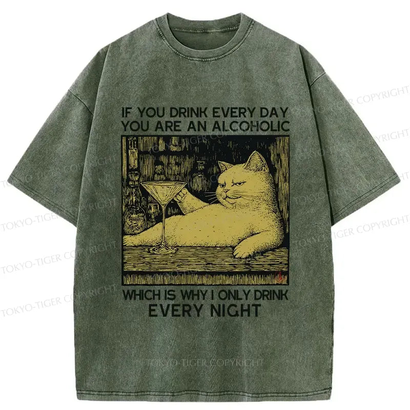 Japanese vintage washed t-shirt for daily wear