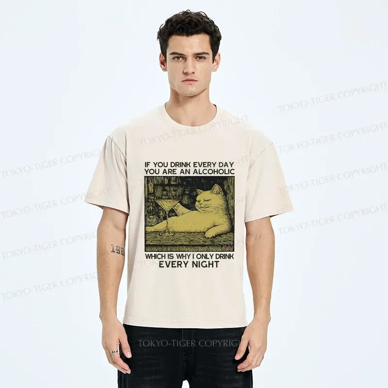 Japanese vintage washed t-shirt for daily wear