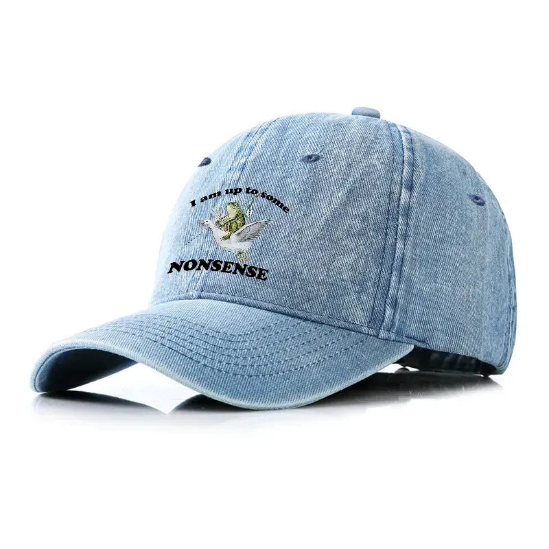 Kyoto-Lion Frog Riding A Goose Denim Cap