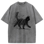 kyoto lion washed tee for daily wear