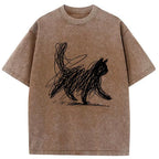 kyoto lion washed tee for daily wear