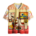 Kyoto-Lion Sunset Gradient Pasta Duck Mesh Jersey