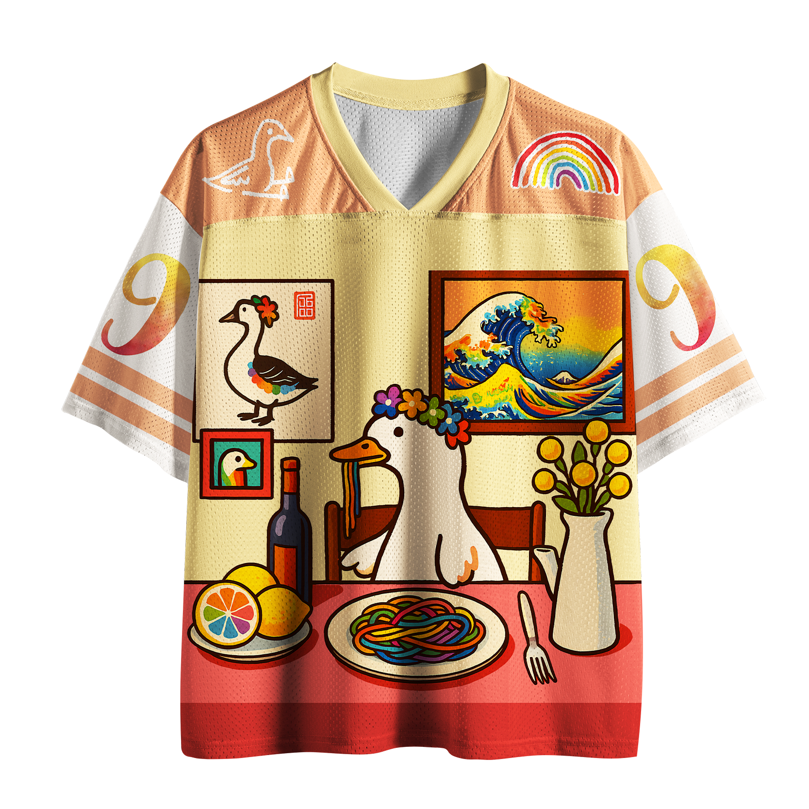 Kyoto-Lion Sunset Gradient Pasta Duck Mesh Jersey