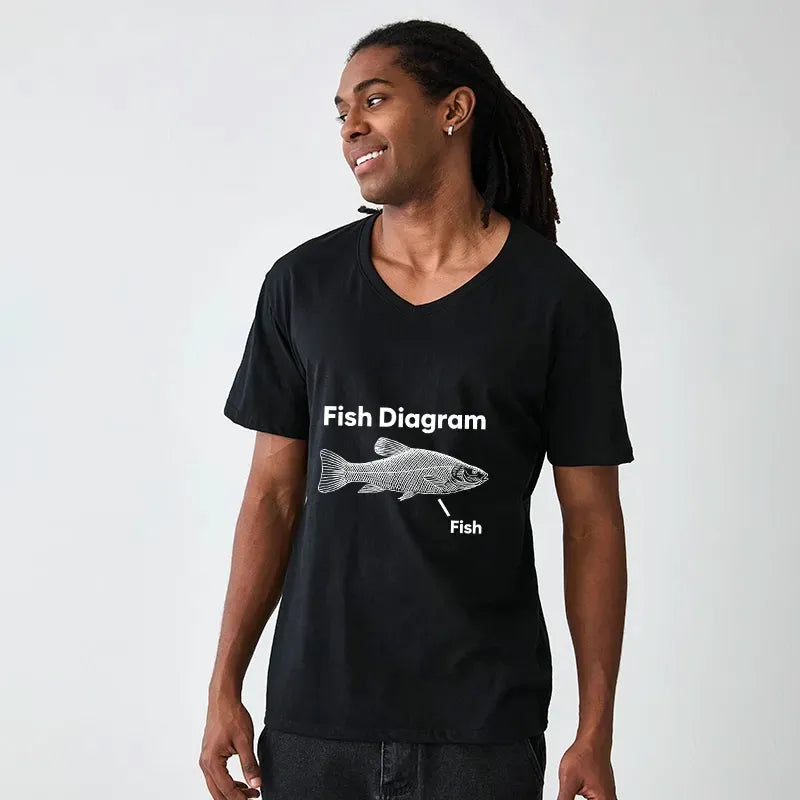 Funny Fish Meme V-Neck Best Seller
